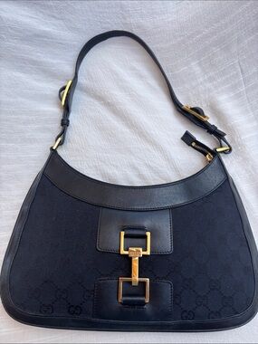 Gucci Jackie Vintage GG Canvas Shoulder Bag